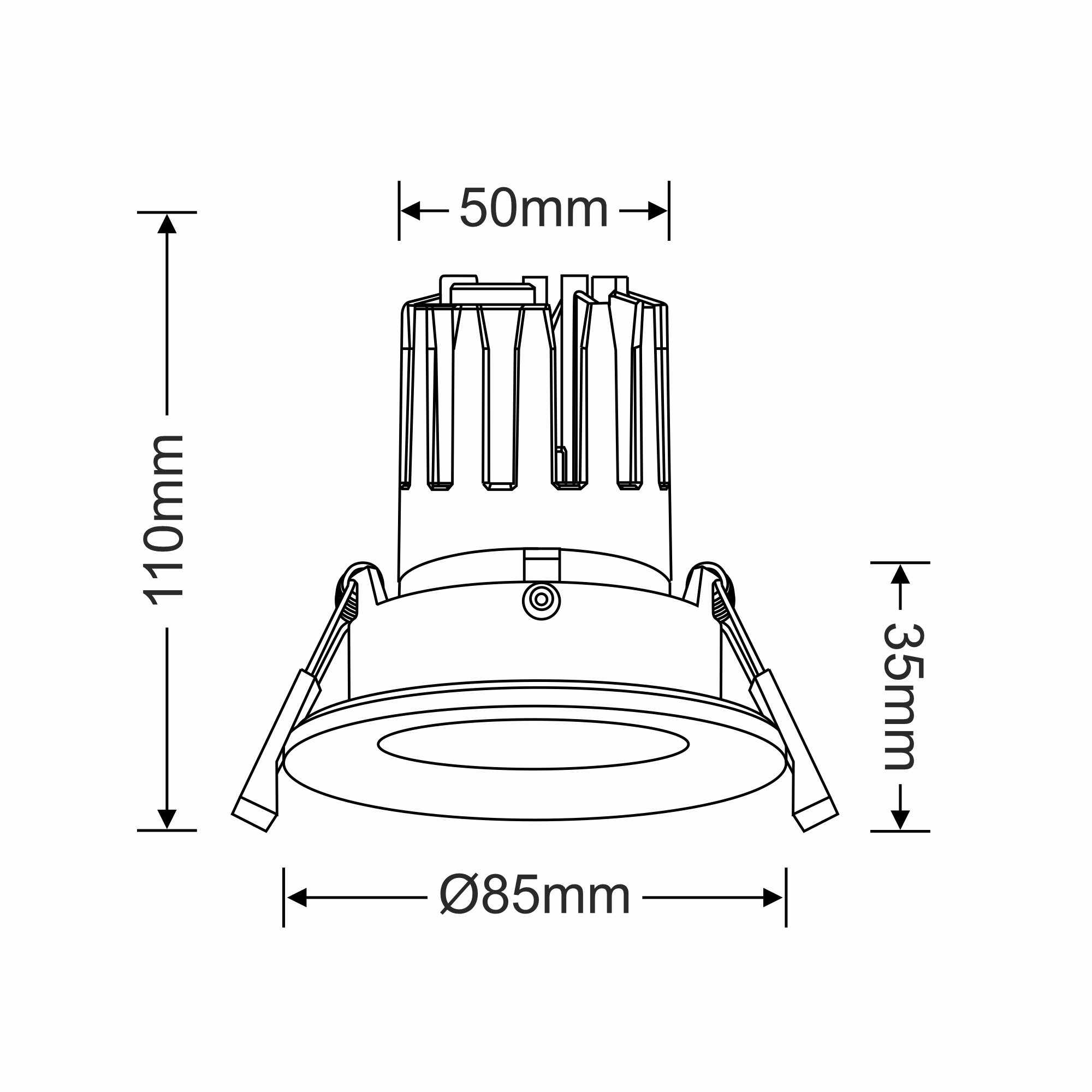 Bruve 15 Powered by Philips 15W 1350lm 3000K 60° Engine, 350mA,Matt White,Fixed Recessed Round Spotlight,Inner Glass Cover,IP65. DM202664  Dlux Bruve 15 IP65